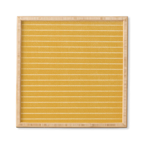 Summer Sun Home Art Classic Stripe Yellow Framed Wall Art