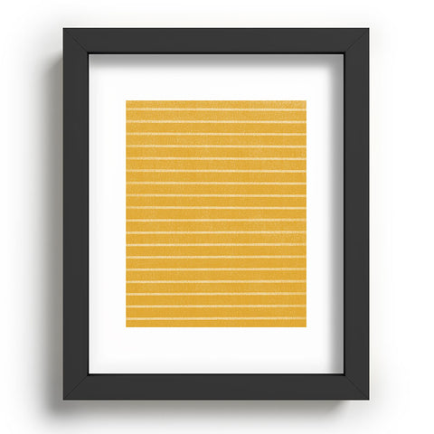 Summer Sun Home Art Classic Stripe Yellow Recessed Framing Rectangle