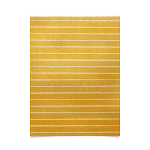 Summer Sun Home Art Classic Stripe Yellow Poster