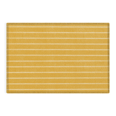 Summer Sun Home Art Classic Stripe Yellow Outdoor Rug