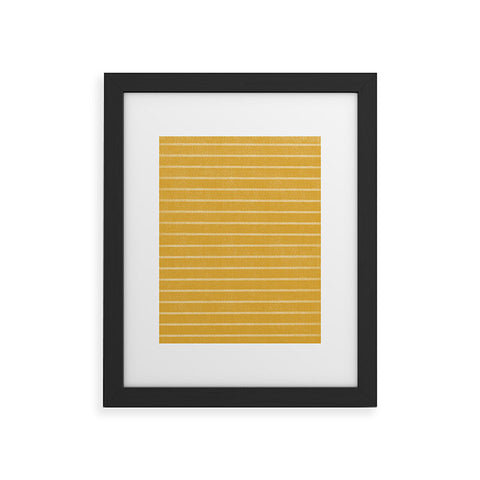 Summer Sun Home Art Classic Stripe Yellow Framed Art Print