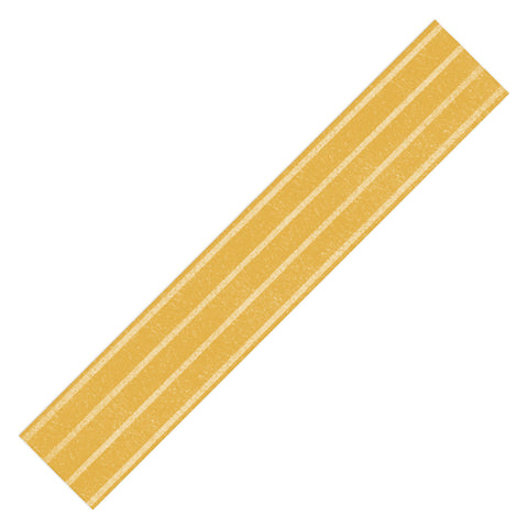 Summer Sun Home Art Classic Stripe Yellow Table Runner