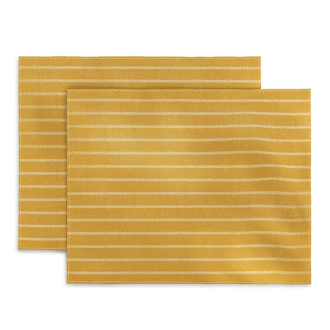 Summer Sun Home Art Classic Stripe Yellow Placemat