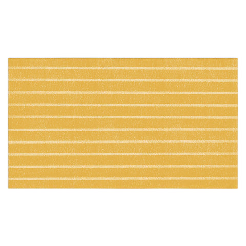 Summer Sun Home Art Classic Stripe Yellow Tablecloth