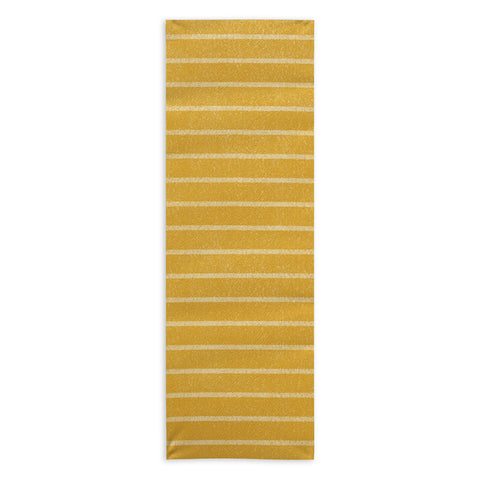 Summer Sun Home Art Classic Stripe Yellow Yoga Towel