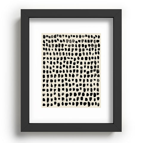 Summer Sun Home Art Dots Beige Recessed Framing Rectangle