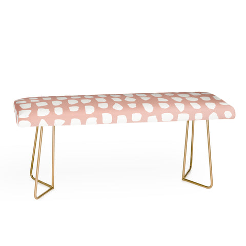 Summer Sun Home Art Dots Pink Bench