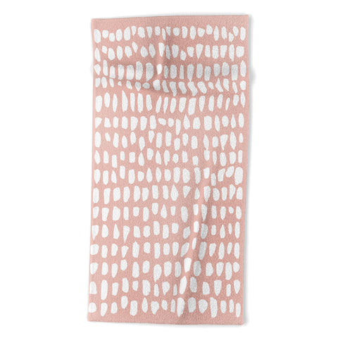 Summer Sun Home Art Dots Pink Beach Towel