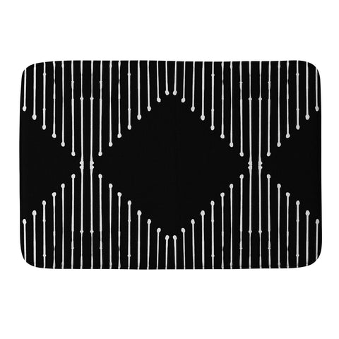 Summer Sun Home Art Geo Black Memory Foam Bath Mat
