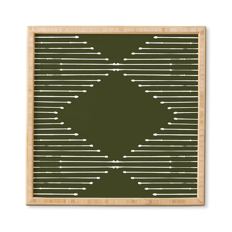 Summer Sun Home Art Geo Olive Green Framed Wall Art