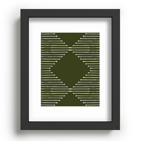 Summer Sun Home Art Geo Olive Green Recessed Framing Rectangle
