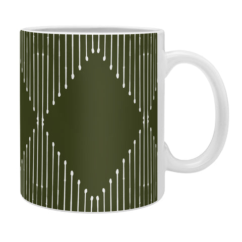 Summer Sun Home Art Geo Olive Green Coffee Mug