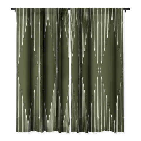 Summer Sun Home Art Geo Olive Green Blackout Non Repeat