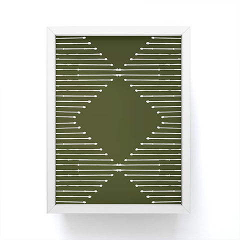 Summer Sun Home Art Geo Olive Green Framed Mini Art Print