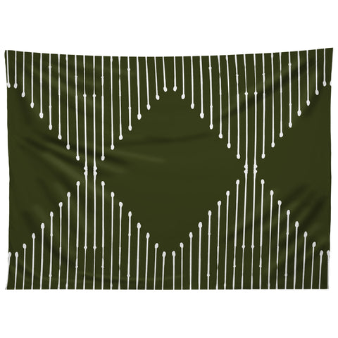 Summer Sun Home Art Geo Olive Green Tapestry