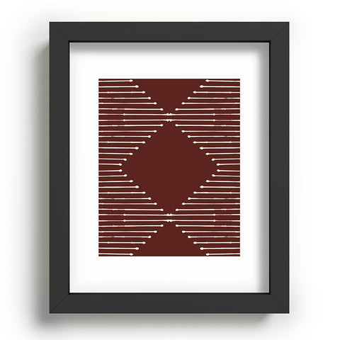 Summer Sun Home Art Geo Red Wine Recessed Framing Rectangle