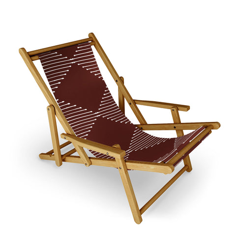 Summer Sun Home Art Geo Red Wine Sling Chair