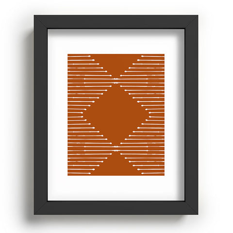 Summer Sun Home Art Geo Rust Recessed Framing Rectangle