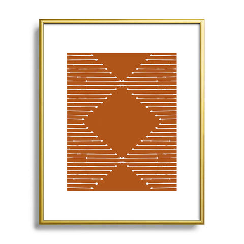 Summer Sun Home Art Geo Rust Metal Framed Art Print