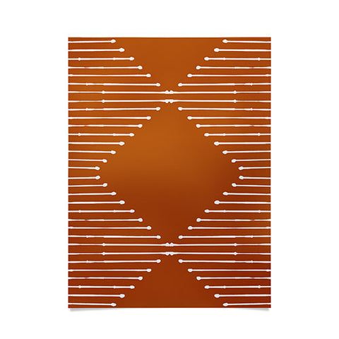Summer Sun Home Art Geo Rust Poster