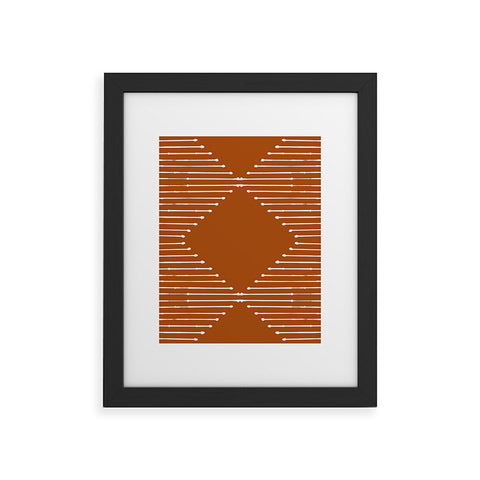 Summer Sun Home Art Geo Rust Framed Art Print