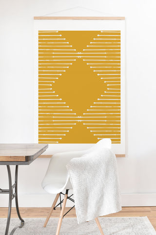 Summer Sun Home Art Geo Yellow Art Print And Hanger