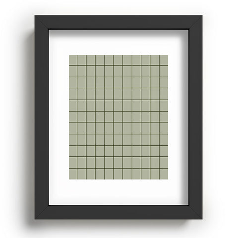 Summer Sun Home Art Grid Green Recessed Framing Rectangle