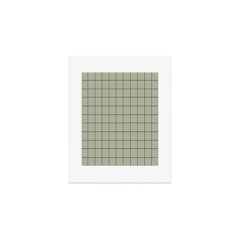 Summer Sun Home Art Grid Green Art Print