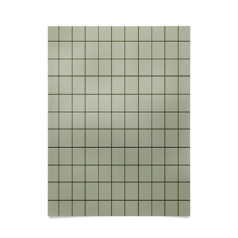 Summer Sun Home Art Grid Green Poster