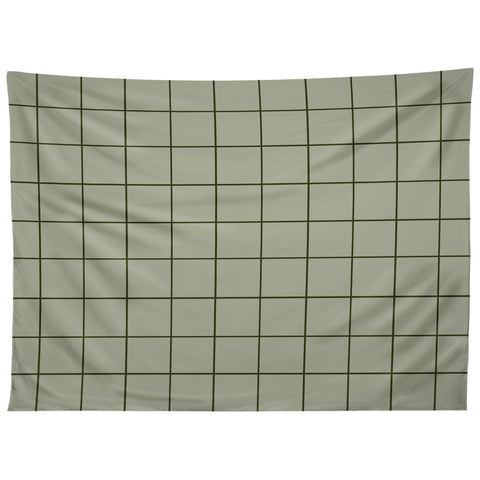 Summer Sun Home Art Grid Green Tapestry