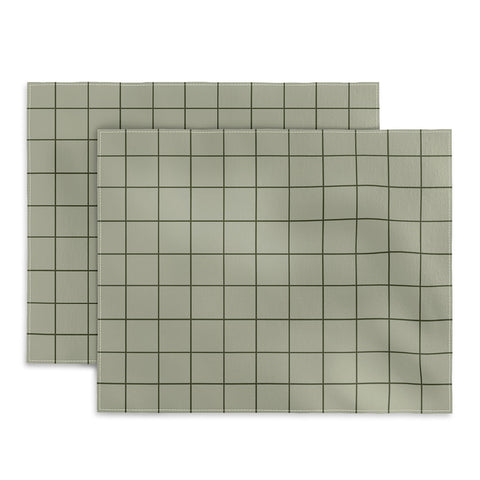 Summer Sun Home Art Grid Green Placemat