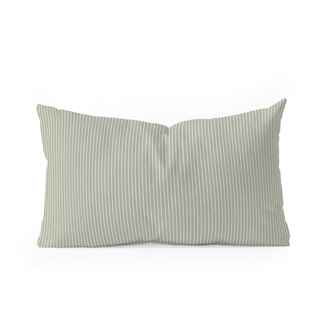 Summer Sun Home Art Lines 6 Sage Green Oblong Throw Pillow