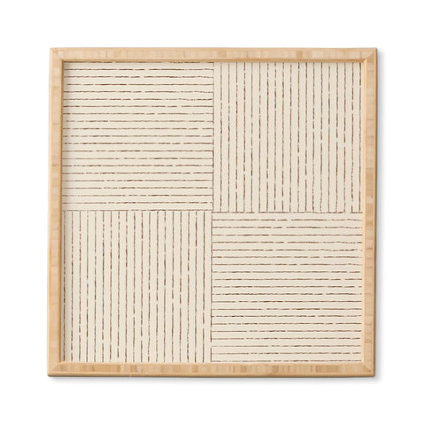 Summer Sun Home Art Lines III Cream Framed Wall Art