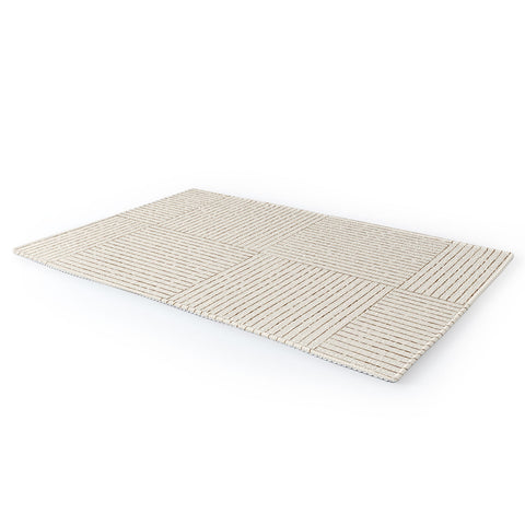 Summer Sun Home Art Lines III Cream Area Rug