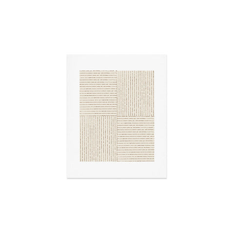 Summer Sun Home Art Lines III Cream Art Print