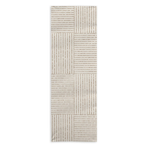 Summer Sun Home Art Lines III Cream Yoga Towel