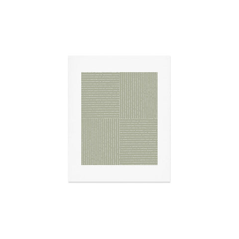 Summer Sun Home Art Lines III Linen Sage Art Print