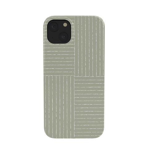 Summer Sun Home Art Lines III Linen Sage Phone Case