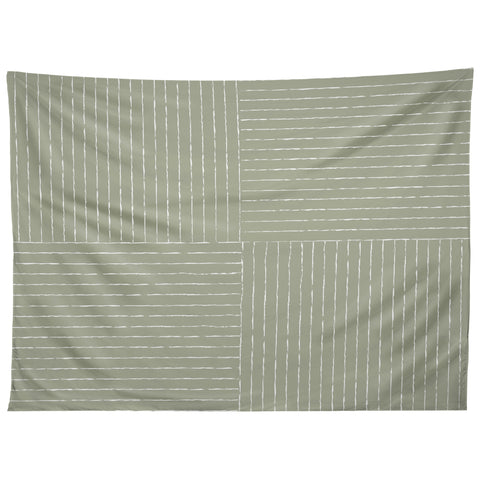 Summer Sun Home Art Lines III Linen Sage Tapestry