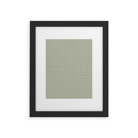 Summer Sun Home Art Lines III Linen Sage Framed Art Print