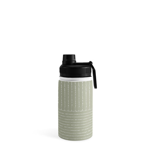 Summer Sun Home Art Lines Linen Sage Water Bottle