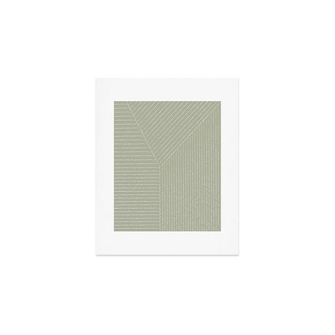 Summer Sun Home Art Lines Linen Sage Art Print