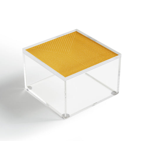 Summer Sun Home Art Lines Yellow Acrylic Box