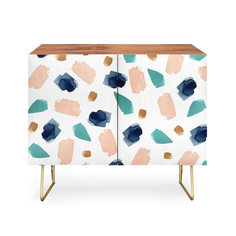 Summer Sun Home Art turquoise navy pink gold Credenza