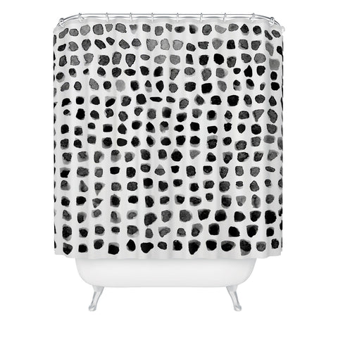 Summer Sun Home Art Watercolor Dots 2 Shower Curtain