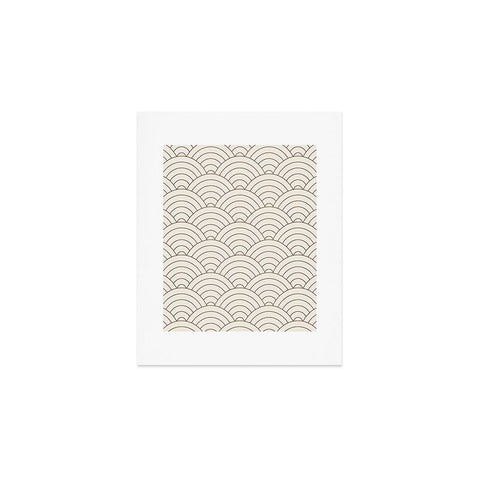 Summer Sun Home Art Waves Cream Chocolate Art Print