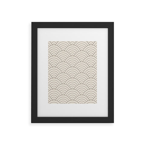 Summer Sun Home Art Waves Cream Chocolate Framed Art Print