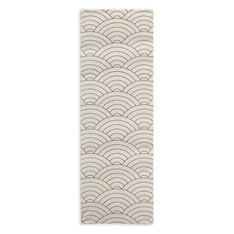 Summer Sun Home Art Waves Cream Chocolate Yoga Towel