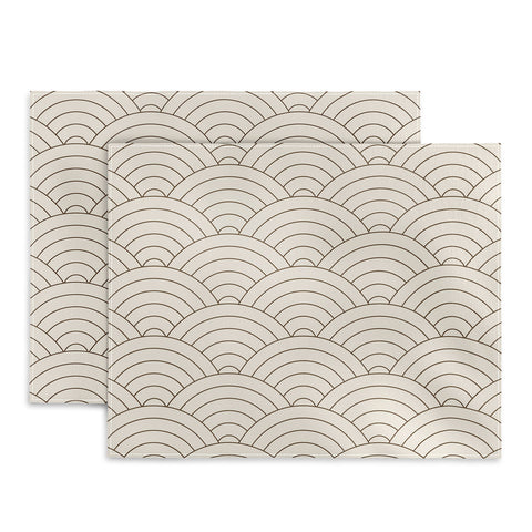 Summer Sun Home Art Waves Cream Chocolate Placemat