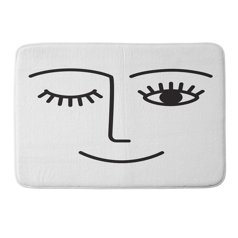 Summer Sun Home Art Wink 2 Memory Foam Bath Mat